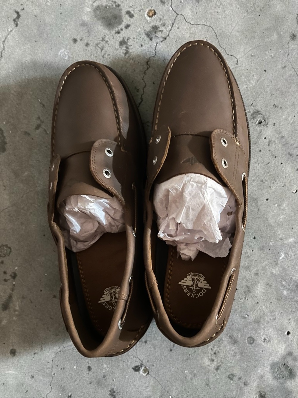 Men's Brown Leather Boat Shoes